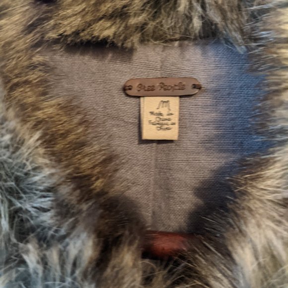 Free People Embellished Shoulder Faux Fur Cropped - Picture 4 of 4